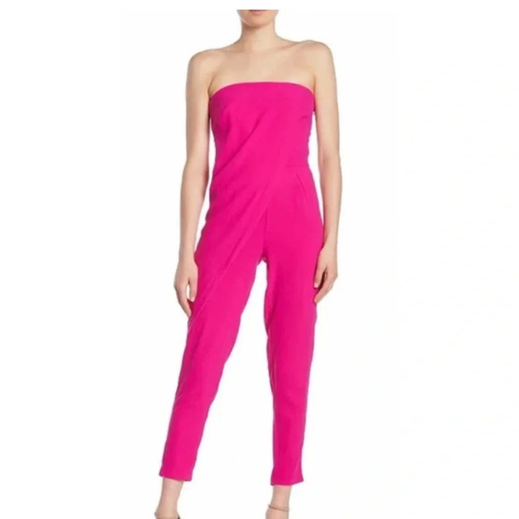 NWT Alexia Admor Kendra Asymmetrical Overlay Jumpsuit Size 12 - Picture 1 of 10